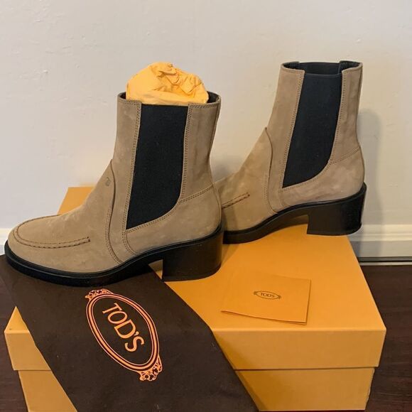 Tod’s tronchetto leather upper/ leather lining Chelsea boot size EU 35,5, US 5 - Picture 4 of 13